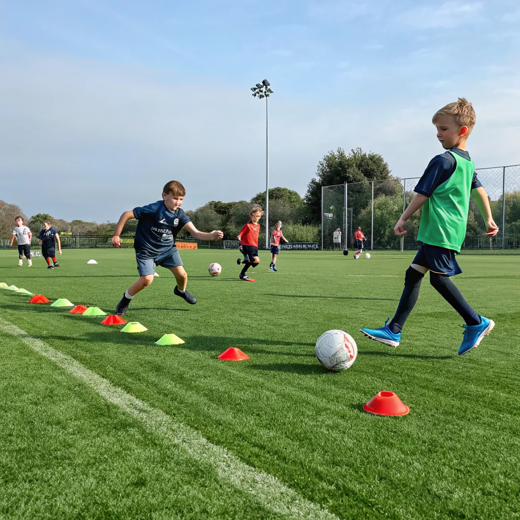 Kids football training