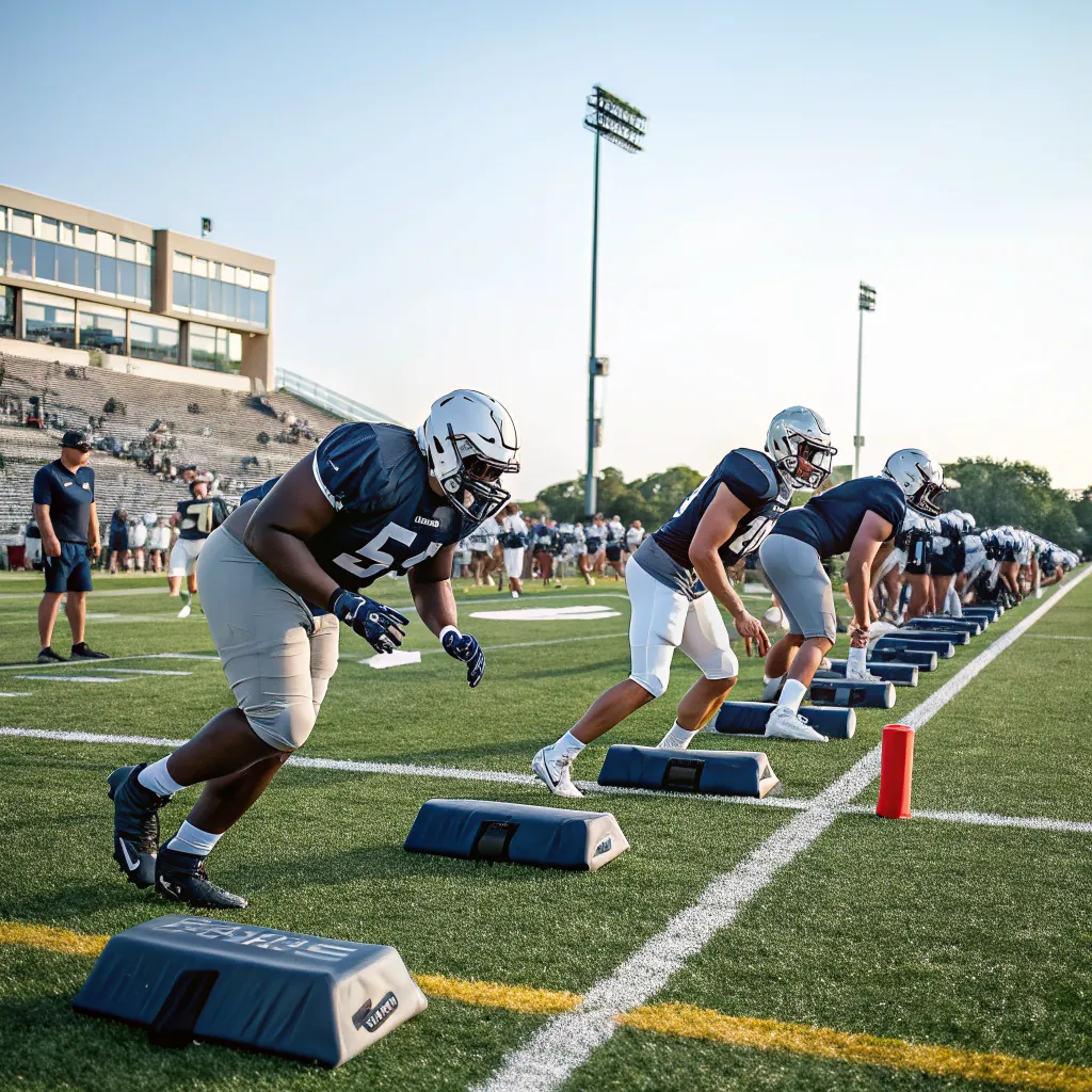 Football team training